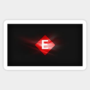 E Logo Sticker